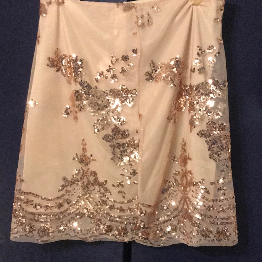 Nude sequin skirt